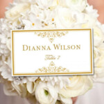 Printable Place Cards Vintage Gold Template Avery 5302 Compatible