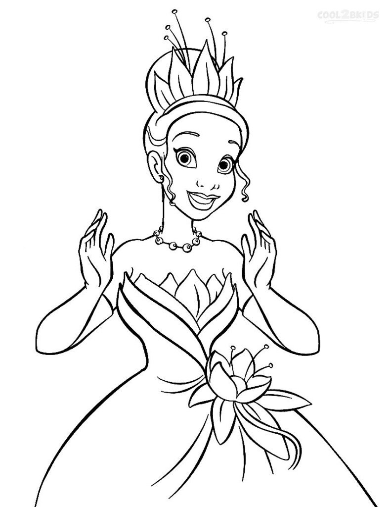 Printable Princess Tiana Coloring Pages For Kids