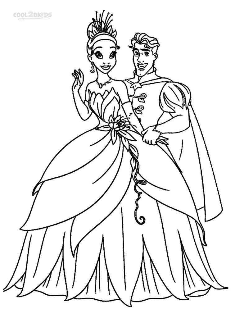 Printable Princess Tiana Coloring Pages For Kids