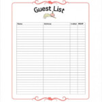 Sample Wedding Guest List 7 Documents In PDF Word Excel Wedding