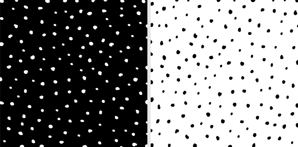 Set Of Irregular Black And White Dots Pattern Background Sketchy Hand 