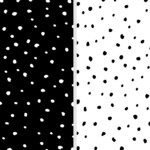 Set Of Irregular Black And White Dots Pattern Background Sketchy Hand