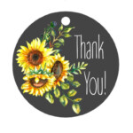 Sunflower Tags Chalkboard Like DIY Printable Favors Etsy