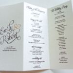 The Extraordinary Tri Fold Wedding Programs Template Free Mahre