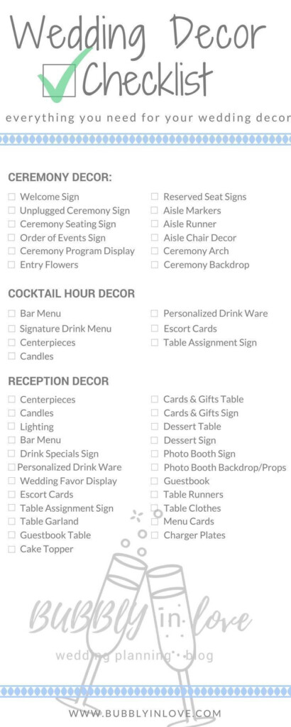 This Is So Helpful Wedding Reception Checklist Cocktail Hour 