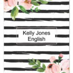 Tropical Watercolor Printable Binder Cover Planner Cover Chicfetti