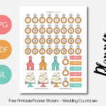 Universal Free Printable Wedding Countdown Calendar Free Printable