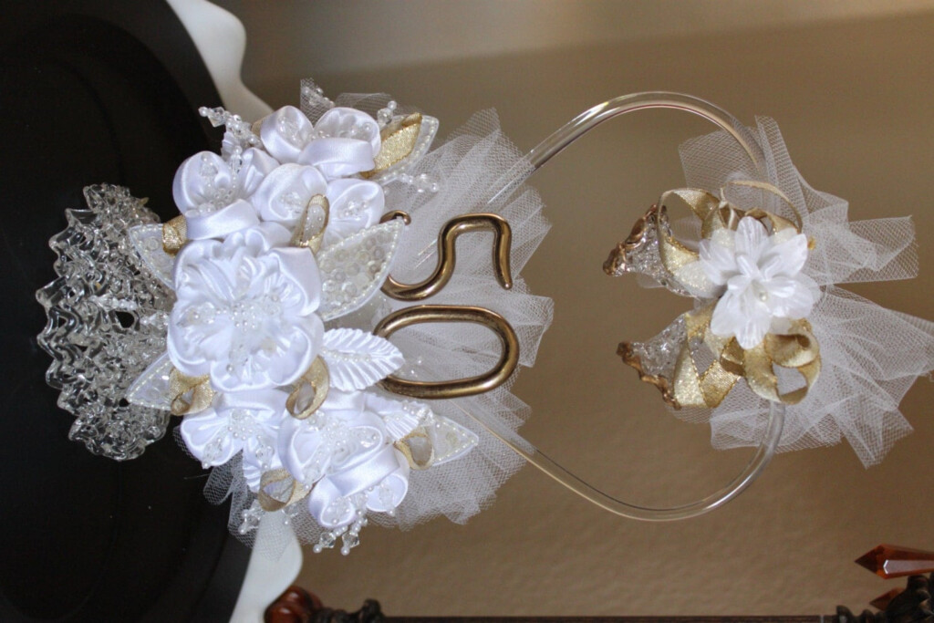 Vintage Cake Topper 50th Wedding Anniversary Cake Topper