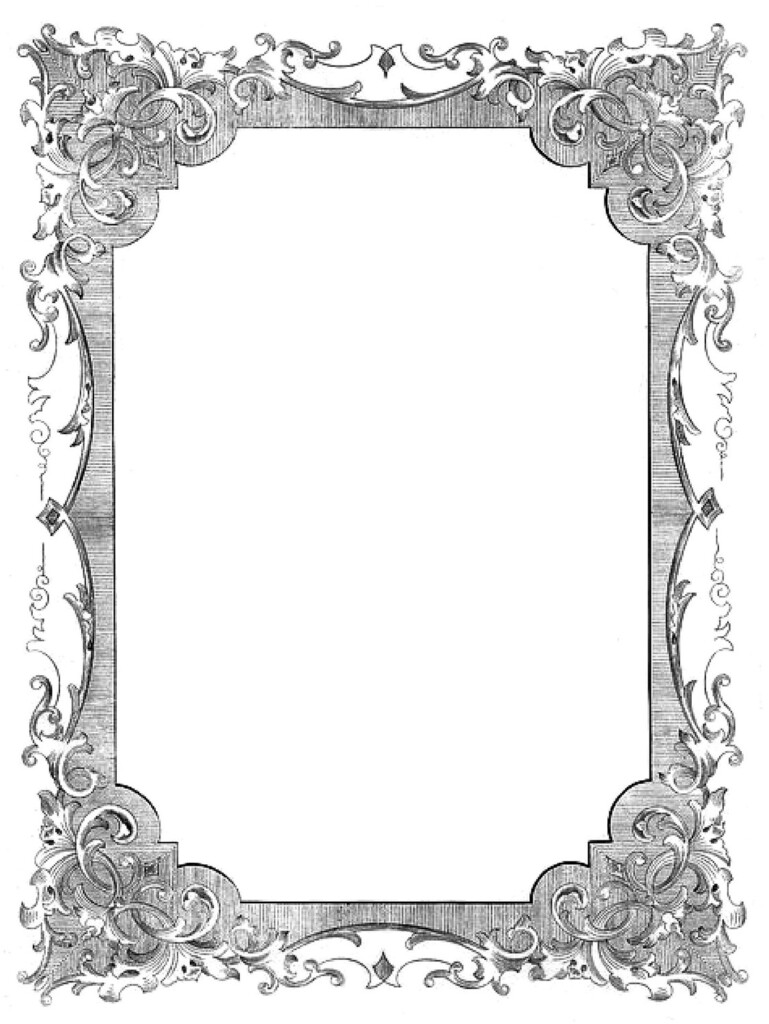 Vintage Clip Art Romantic Frames Christmas Colors The Graphics Fairy