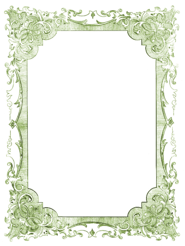Vintage Clip Art Romantic Frames Christmas Colors The Graphics Fairy