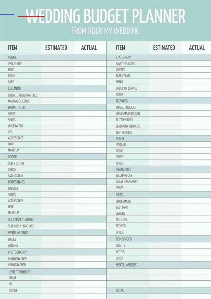 Wedding Checklist Spreadsheet Budget Worksheets In 2020 Wedding 