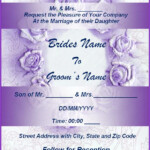 Wedding Invitation Format Free Word Templates