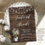 Wedding Invitation Rustic Wedding Printable Wedding Invitation