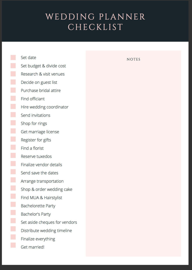 Wedding Planner Checklist Etsy In 2021 Wedding Planner Checklist 