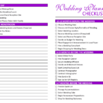 Wedding Planning Checklist