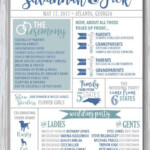 Wedding Program Infographic Printable Modern Fun Etsy Wedding