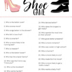Wedding Shoe Game Printable With Questions To Ask