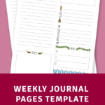 Weekly Journal Pages Template Printable PDF
